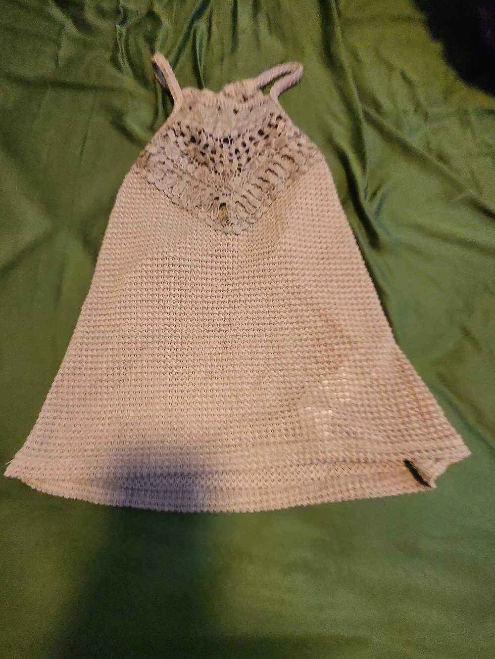 SHEIN Crochet Knit Tank Top Boho Lace Detail XL